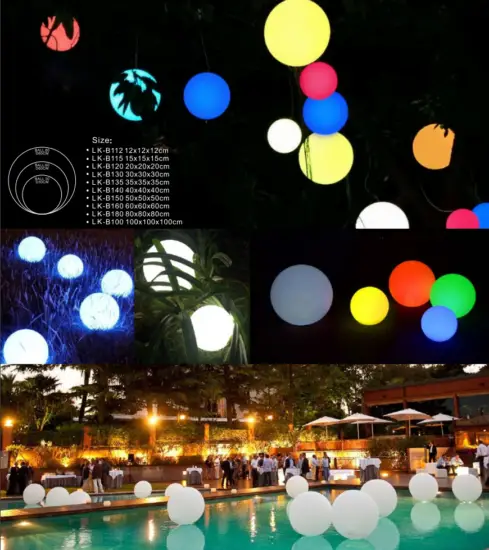 LED ball RGB 20x20x20cm with battery