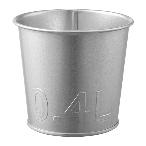 Decorative metal flowerpot (zinc) o,4L Ø-9cm